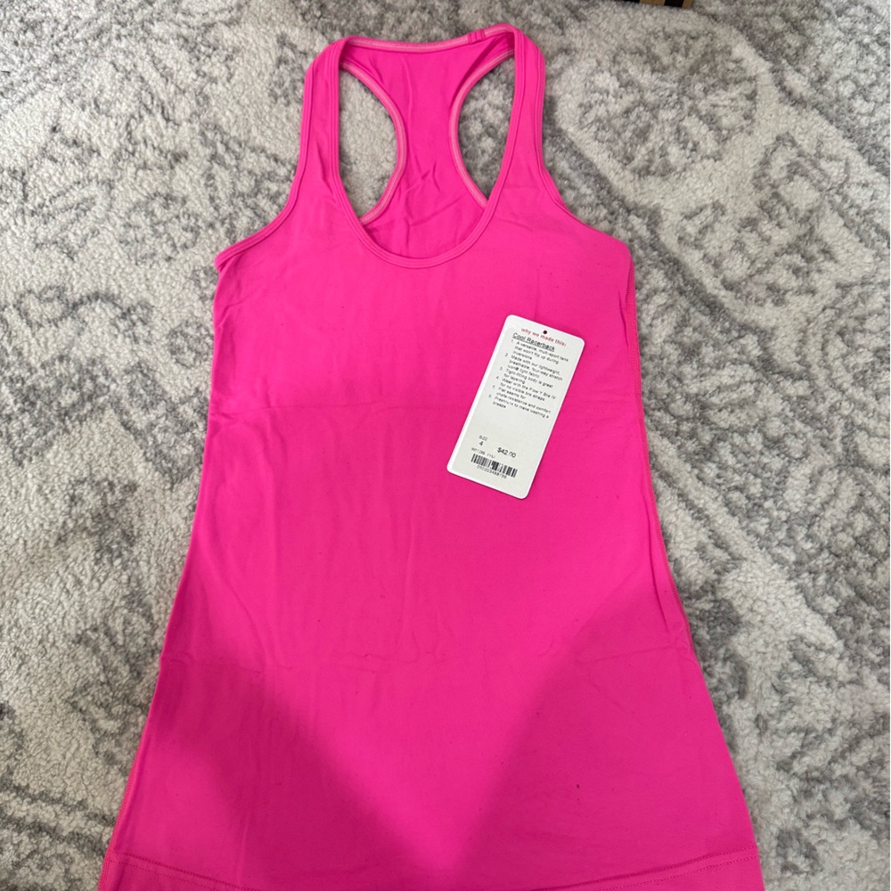 Lululemon Cool Racerback Hot Pink Tank